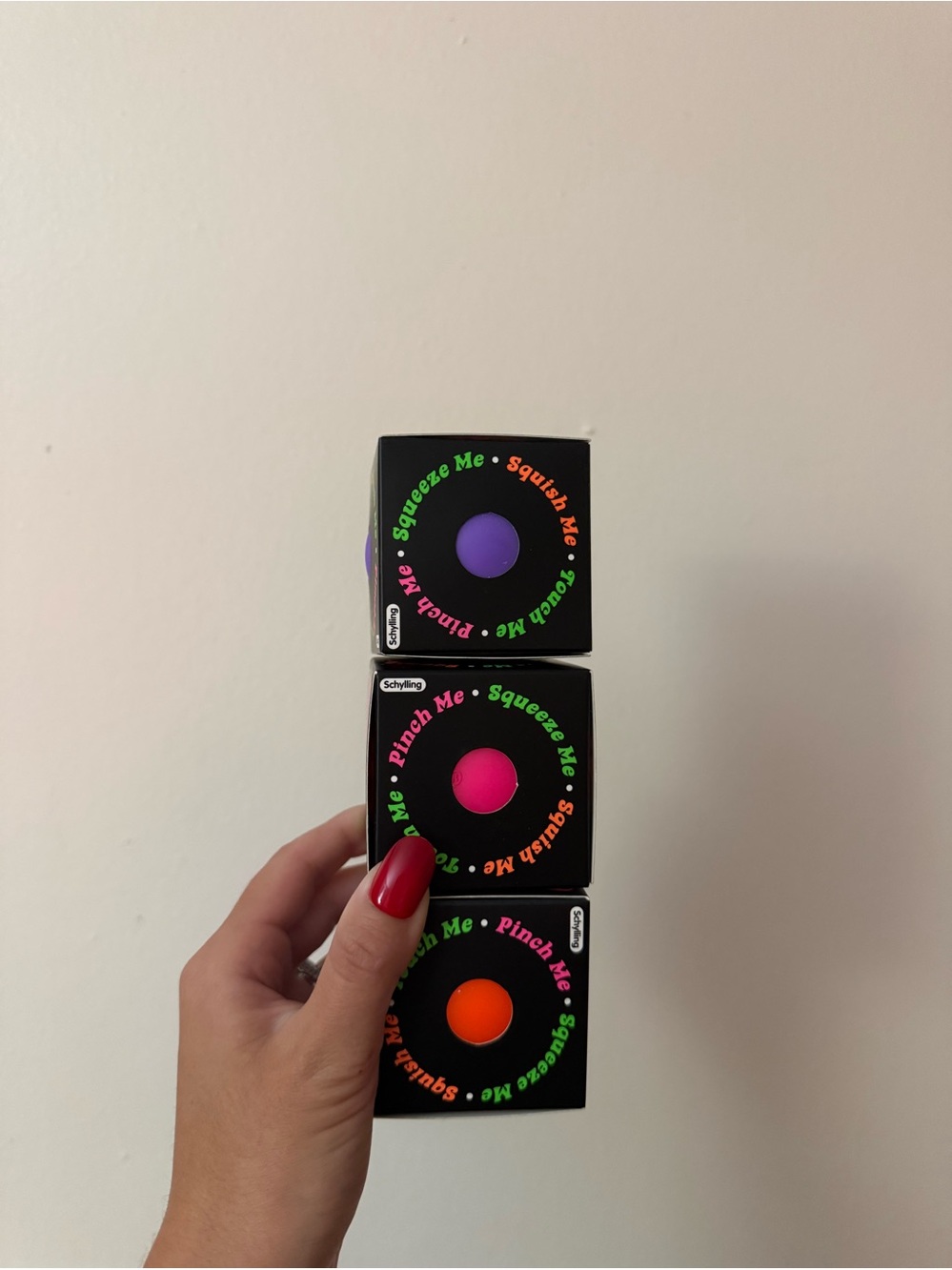 Lot of 3 Schylling NeeDoh Groovy Globs 💜🩷🧡
